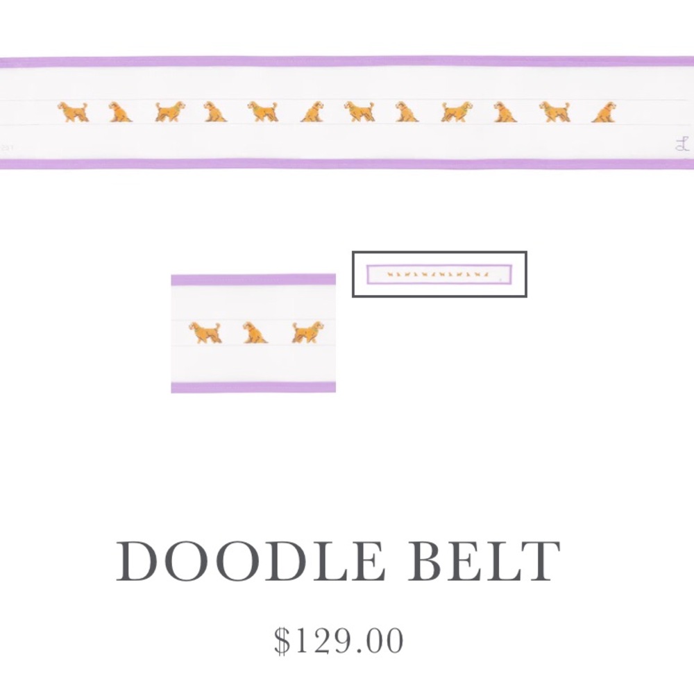 Lycette Needlepoint Doodle belt canvas